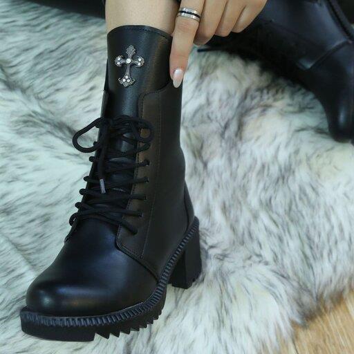 نیم بوت چرم فشن